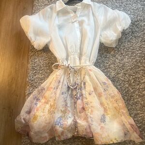 En Saison White Floral Mini Dress